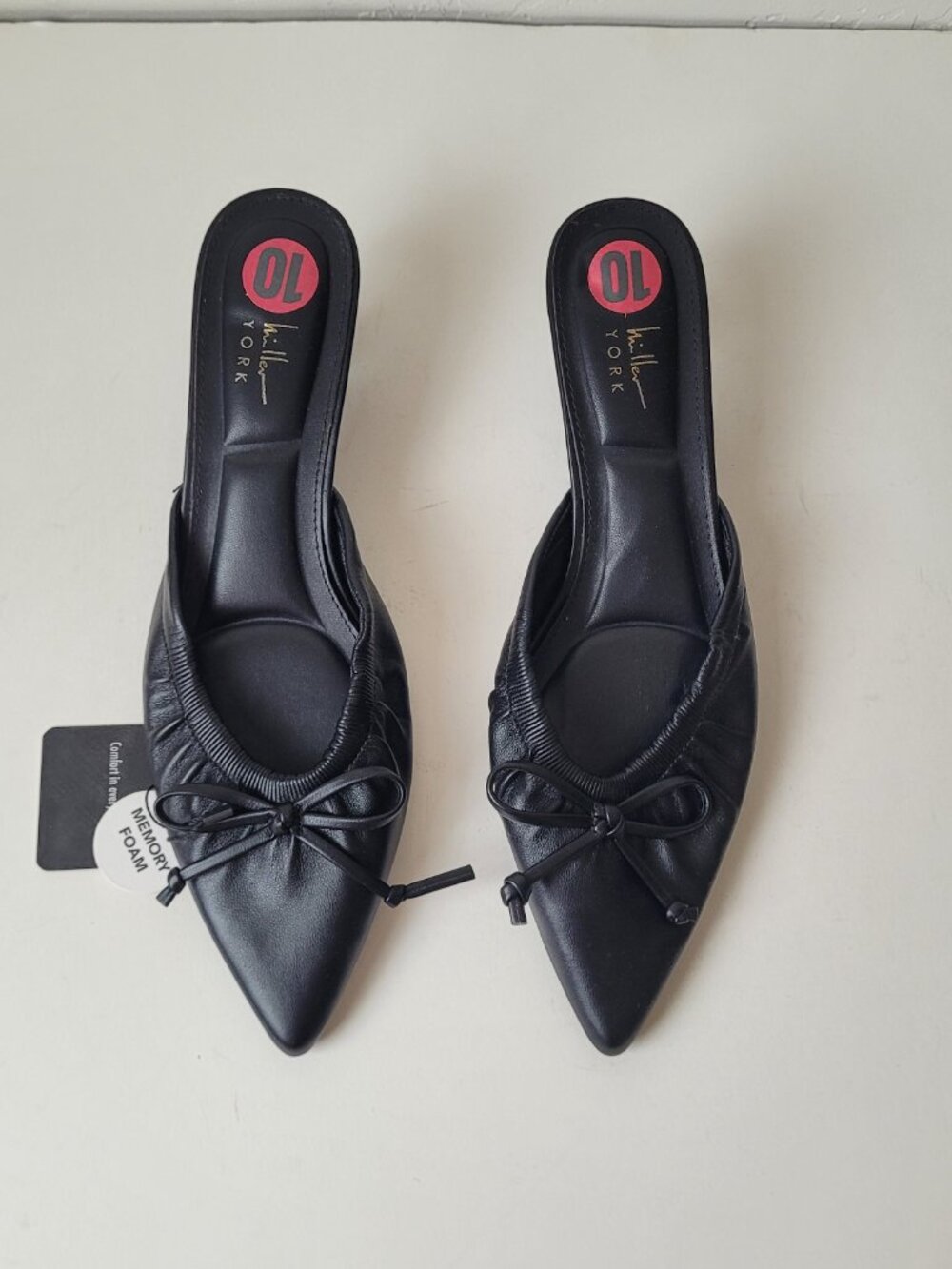 Nicole Miller New York Pointed Toe Bow Mules - Picture 3 of 9